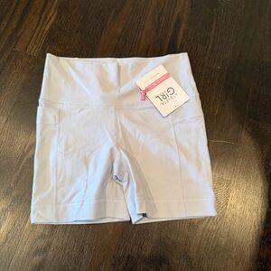 Athleta Light Lavender High-Rise Bike Shorts